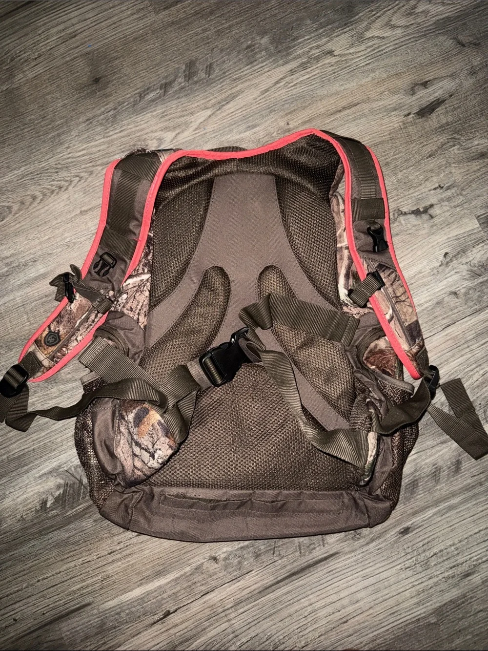 Game Winner Camo Backpack with Pink Accent Panels